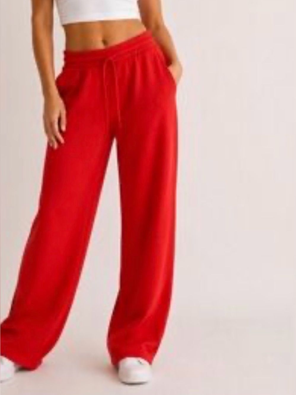Victoria Secret Red Wide Leg Sweatpants(Size Xs)
